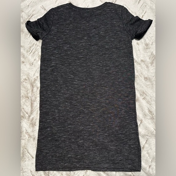 Gap French Terry Cuffed Short Sleeve Mini T-Shirt Dress Marled - Picture 6 of 6